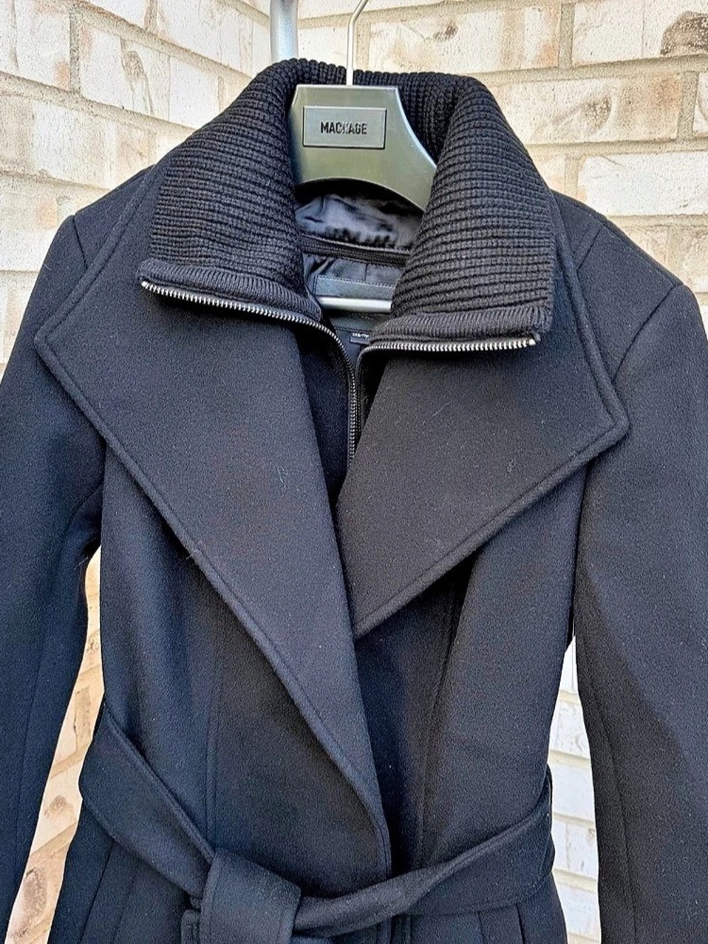 Mackage Norita 2-in-1 Double-Face Wool Coat Black NWOT